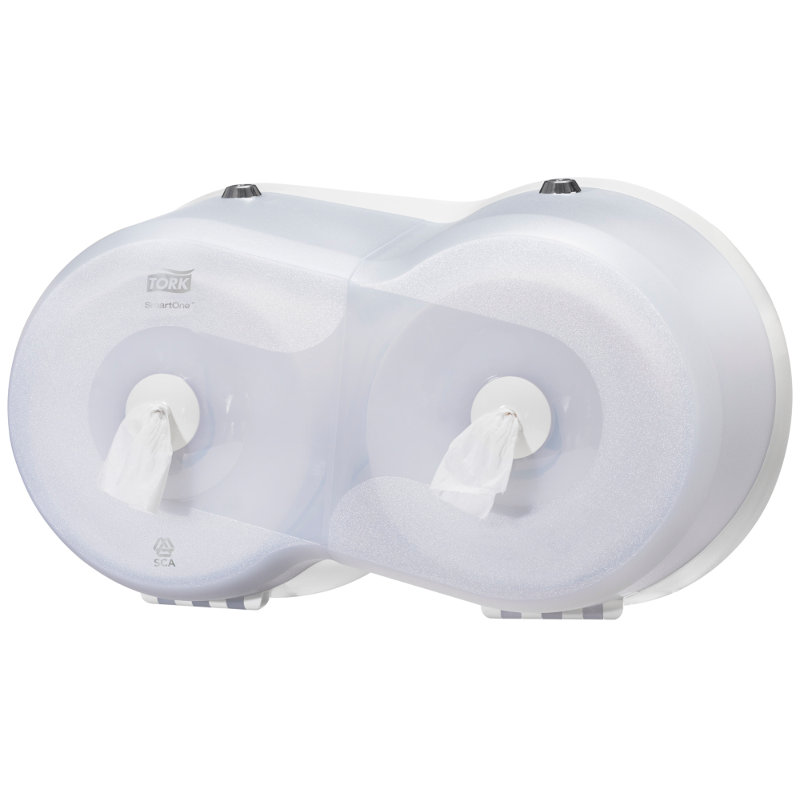 DISTRIBUTEUR DOUBLE SmartOne T9 BLANC - pour Papier toilette rouleaux- (682000)