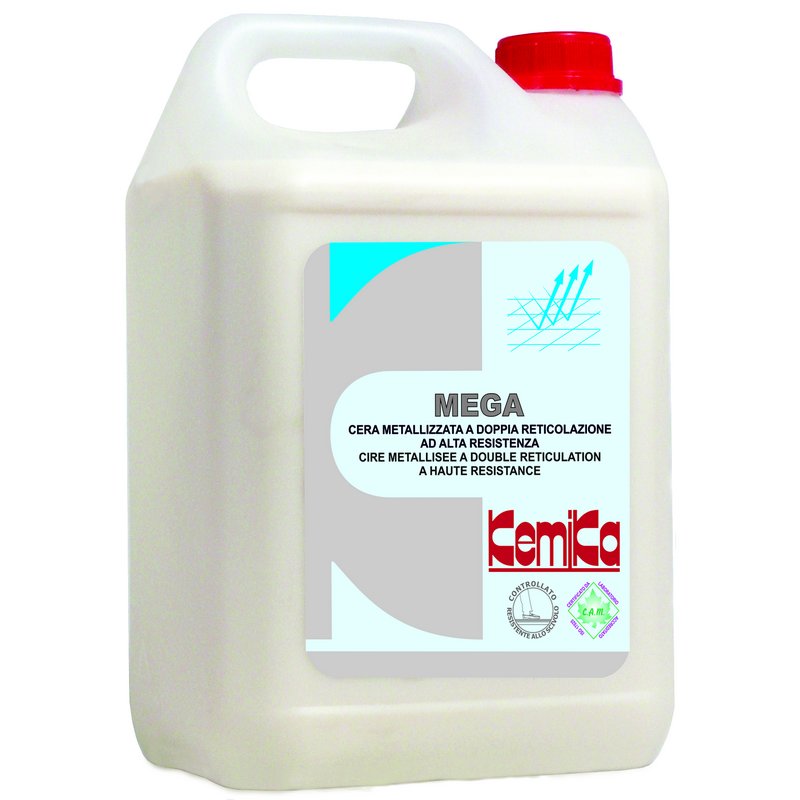 MEGA - Bidon 5 L - Cire mtallise trs haute rsistance au traffic et lavages