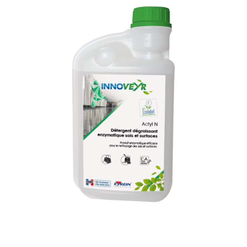 ACTYL N - Bidon Doseur 1 L - Dtergent Ecolabel dgraissant enzymatique