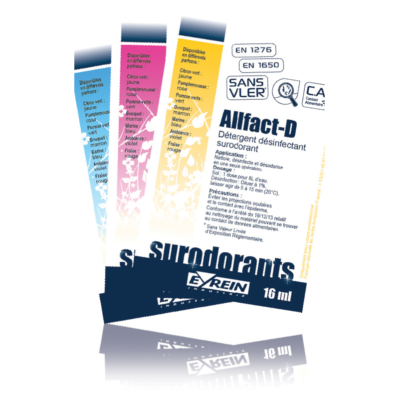 ALL'FACT D FRAISE - Carton 250 doses - Dtergent dsinfectant surodorant