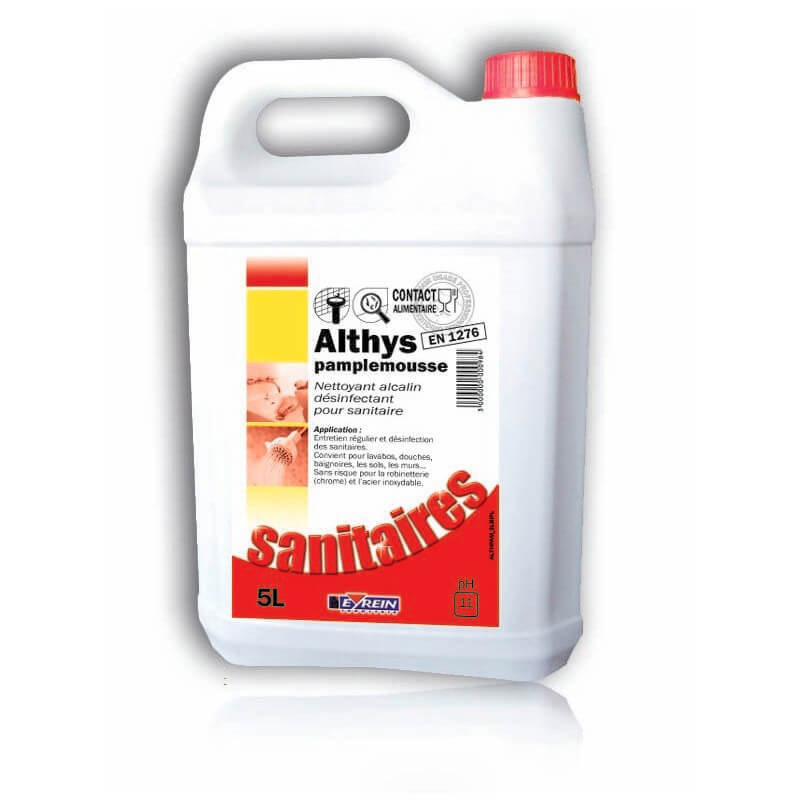 ALTHYS PAMPLEMOUSSE - Bidon 5L - Nettoyant alcalin dsinfectant pour sanitaire