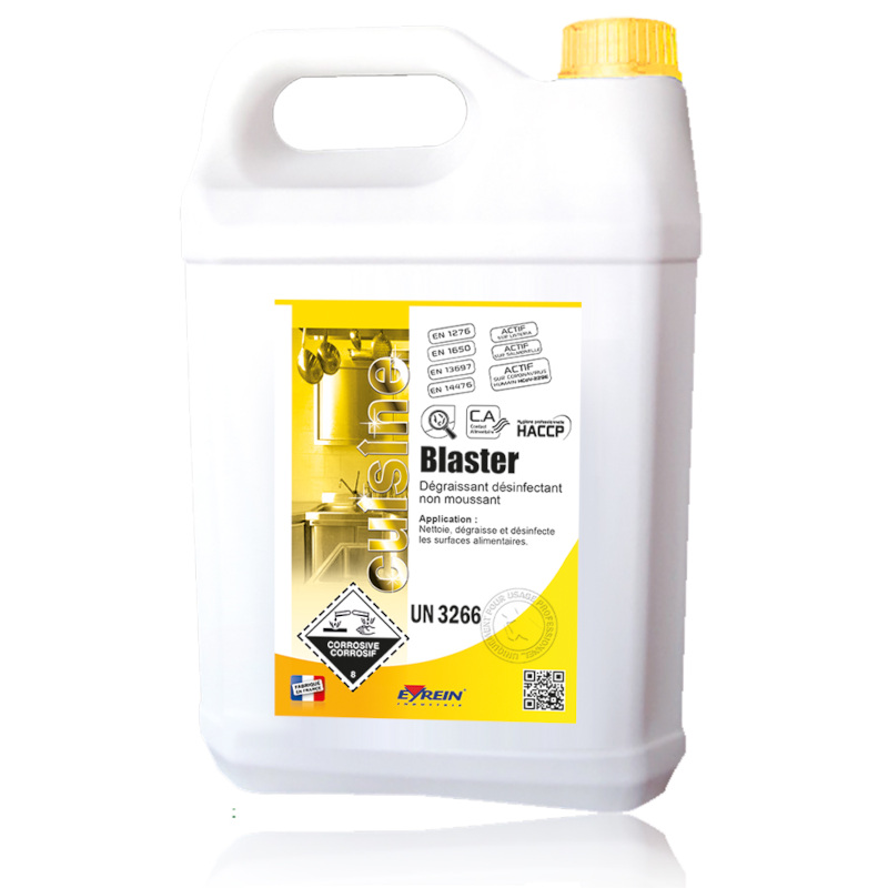 BLASTER - Bidon 5 L - Nettoyant dgraissant dsinfectant surfaces alimentaires