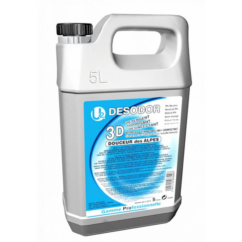 DESODOR 3D DOUCEUR DES ALPES - Bidon 5 L - Dtergent dsinfectant pH neutre - U2