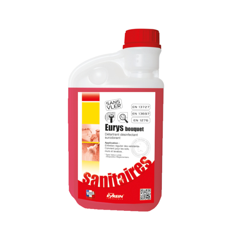 EURYS COQUELICOT - Bidon doseur 1L - Dtartrant dsinfectant surodorant