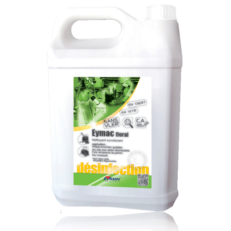 EYMAC FLORAL - Bidon 5 L - Nettoyant surodorant entretien et dsinfectant
