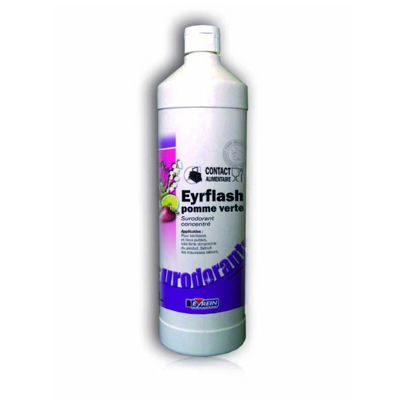 EYRFLASH POMME VERTE - Bidon 1 L - Dsodorisant mauvaises odeurs persistantes
