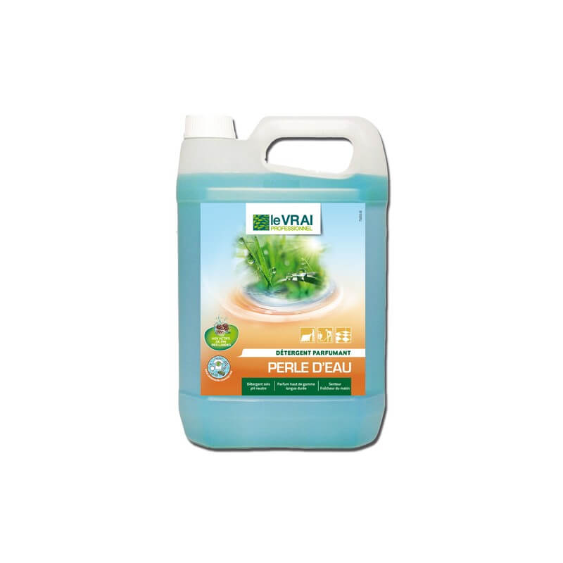 Detergent Parfumant PERLE D'EAU - Bidon 5 L - Neutre. Marine longue dure