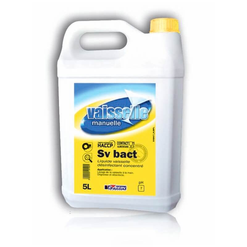 SV BACT - Bidon 5 L - Liquide vaisselle manuelle concentr dsinfectant, parfum