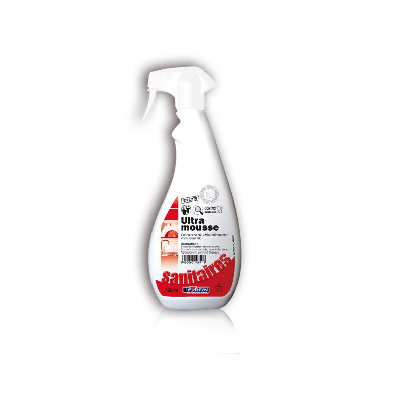 ULTRA MOUSSE PAE - Pulv.750ml - Nettoyant dtartrant dsinfectant sanitaires