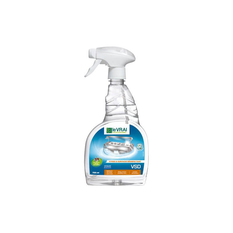 VSD - Pulv.750ml - Nettoyant dsinfectant Vitres Surfaces, contact alimentaire
