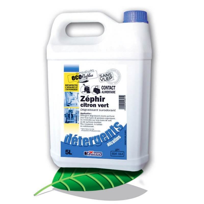 ZEPHIR CITRON VERT - Bidon 5 L - Dgraissant surodorant nettoyage sanitaires sol