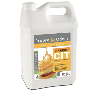 CIT NETTOYANT CITRONNELLE VO - Bidon 5 L - Nettoyant Désodorisant-vide ordure