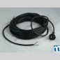CABLE ALIMENTATION 230V 15 Mètres - 2x1mm² - Noir - Droit - Dénudé -