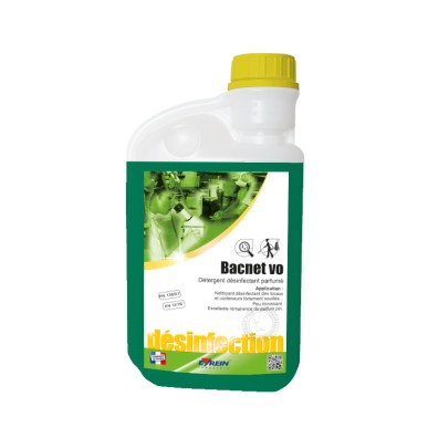 BACNET VO - FLACON DOSEUR 1 L- Détergent désinfectant parfumé