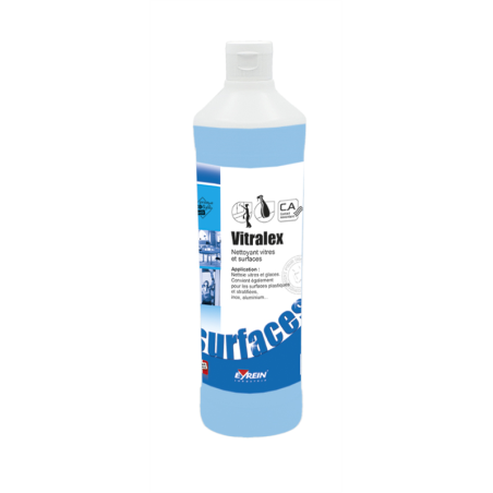VITRALEX - Bidon 1 L - Nettoyant vitres et surfaces dont chrome inox plastique