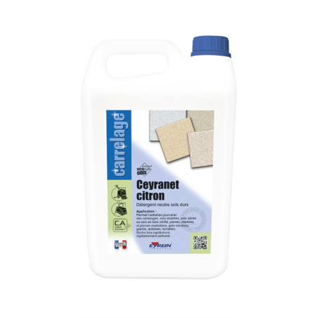 CEYRANET CITRON - Bidon 5 L - Détergent neutre pour sols durs