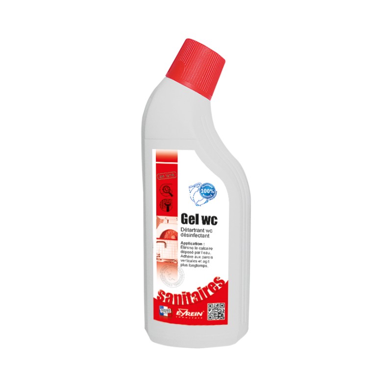 GEL WC - Bidon coudé 750 ML - Détartrant désinfectant anti calcaire sanitaires