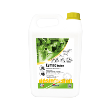 EYMAC FRAISE - Bidon 5 L - Nettoyant surodorant entretien et désinfectant