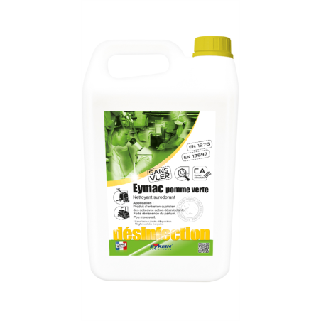 EYMAC POMME VERTE - Bidon 5 L - Nettoyant surodorant entretien et désinfectant