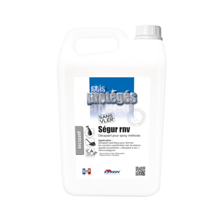SEGUR RNV - Bidon 5L - Décapant pour spray méthode