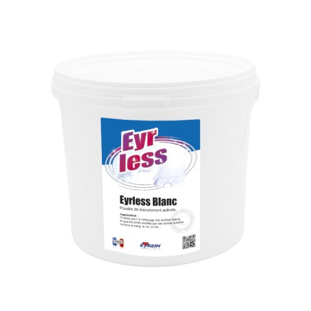 EYRLESS BLANC - Seau 8 Kg - Poudre de blanchiment activée. Additif lessive