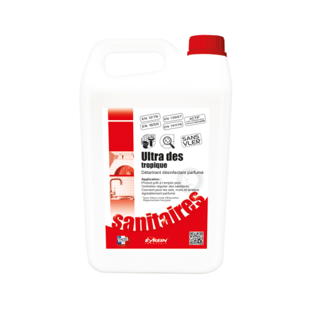 ULTRA DES - Bidon 5 L -Détartrant désinfectant parfumé des sanitaires