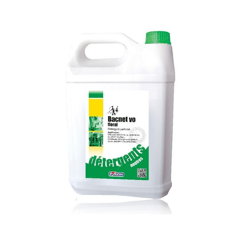 BACNET VO FLORAL - Bidon 5 L - Détergent parfumé locaux containers BACNET VO FLORAL - Bidon 5 L - Détergent parfumé locaux containers
