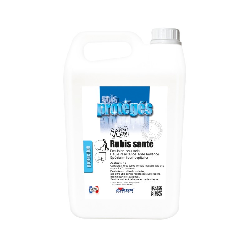 RUBIS SANTE - Bidon 5L - Emulsion haute résistance pour sol. Spécial hospitalier