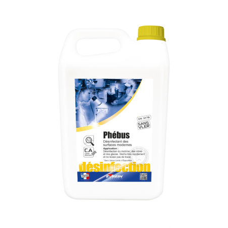 PHEBUS - Bidon 5L - Nettoyant désinfectant multi-surfaces