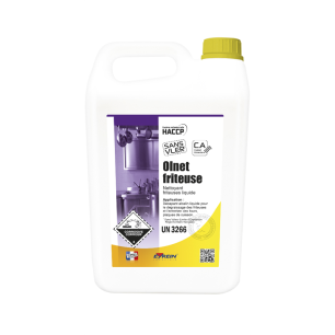 OLNET FRITEUSE - Bidon 5 L - Nettoyant dégraissant liquide des friteuses