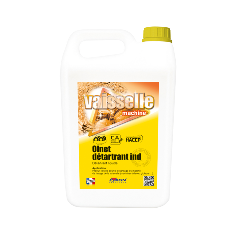 OLNET DETARTRANT IND - Bidon 5 KG - Liquide détartrage matériel lavage vaisselle