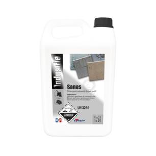 SANAS - Bidon 5 L - Détergent solvanté hyper actif anti graisses minérales