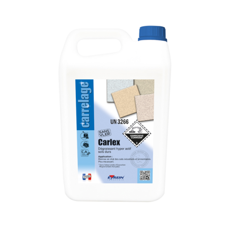 CARLEX - Bidon 5 L - Dégraissant hyper actif sols durs