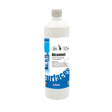 ALCOONET - Bidon 1L - Produit d'essuyage multi-surfaces