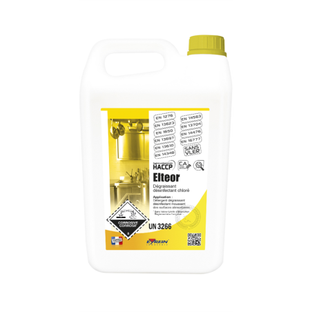 ELTEOR - Bidon 5 KG - Détergent dégraissant nettoyant des souillures organiques