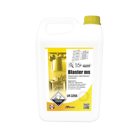 BLASTER MS - Bidon 5 L Nettoyant dégraissant désinfectant surfaces alimentaires