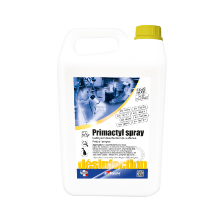 PRIMACTYL SPRAY - Bidon 5 L - Désinfectant de surfaces de contact alimentaire