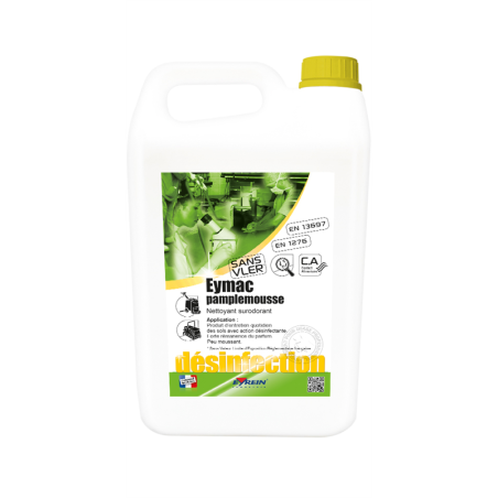 EYMAC PAMPLEMOUSSE - Bidon 5 L - Nettoyant surodorant entretien et désinfectant