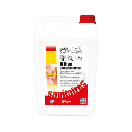 ALTHYS PAMPLEMOUSSE - Bidon 5L - Nettoyant alcalin désinfectant pour sanitaire