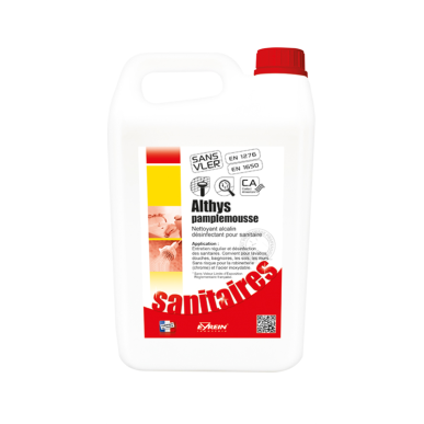 ALTHYS PAMPLEMOUSSE - Bidon 5L - Nettoyant alcalin désinfectant pour sanitaire