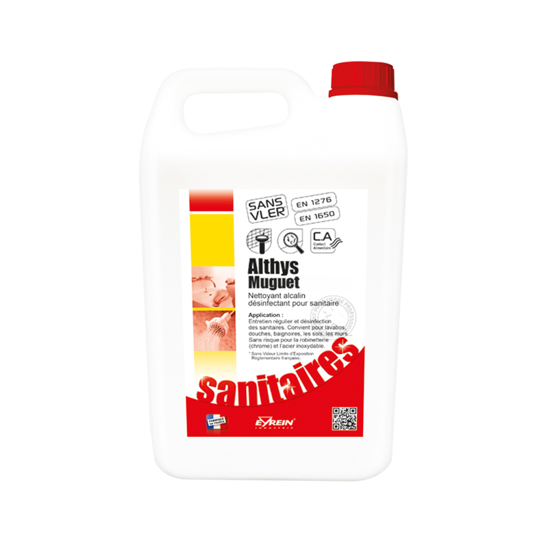 ALTHYS MUGUET - Bidon 5L - Nettoyant alcalin désinfectant pour sanitaire