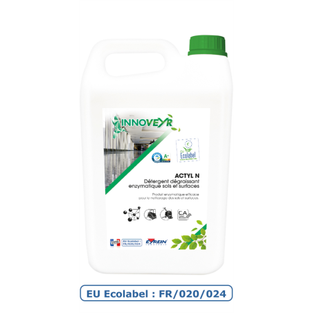 ACTYL N - Bidon 5 L - Détergent Ecolabel dégraissant enzymatique