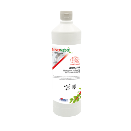 ULTRAZYM 1L - Nettoyant et entretient des siphons et canalisations - ECOCERT