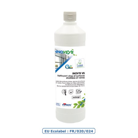 INOV'R VS - Bidon 1 L - Nettoyant vitres et surfaces - ECOLABEL