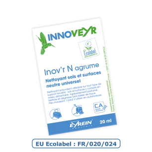 INOV'R N AGRUME - Carton 250 doses - Nettoyant sols et surfaces neutre -ECOLABEL