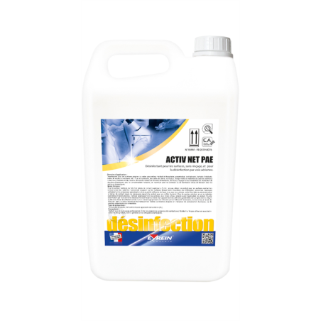 ACTIV NET PAE - Bidon 5 L - Désinfectant pour les surfaces, sans rinçage