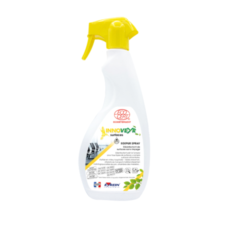 EGEPUR SPRAY - Pulve 750ml - Désinfectant ecologique de surface 14476 - ECOCERT