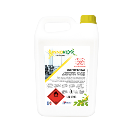 EGEPUR SPRAY - Bidon 5L - Désinfectant ecologique de surface 14476 - ECOCERT