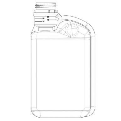 DOSEUR 1L + 1  BOUCHON -  Flacon doseur 1 L