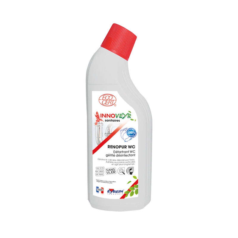 RENOPUR WC - Bidon coudé 750ml - Détartrant wc gélifié anti calcaire - ECOCERT